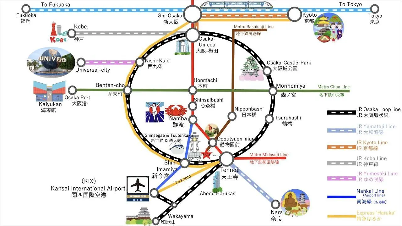 古今 新世界 障子 Near Tsutenkaku & 4Mins To Namba Sta & Direct To Kix Osaka Vakantiehuis